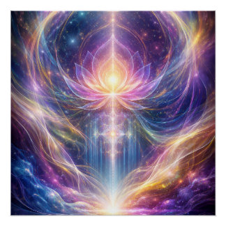 Celestial Lotus Energy – New Age Abstract Spiritua ポスター