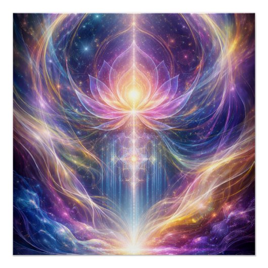 Celestial Lotus Energy – New Age Abstract Spiritua ポスター (正面)