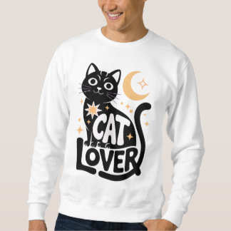 Celestial Magic Black Cat Lover Design スウェットシャツ