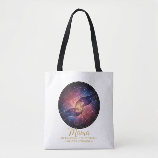 Celestial Mama Hands Galaxy Universe トートバッグ (正面)