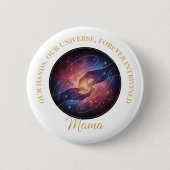 Celestial Mama Hands Galaxy Universe 缶バッジ (正面)