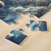 Celestial Mandala Astrology Cosmic Zodiac Magic ジグソーパズル (側面)