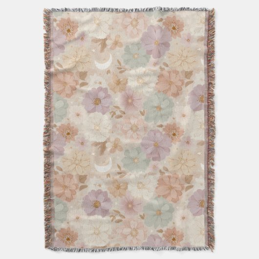 Celestial Meadow Floral  スローブランケット (正面縦)