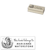 Celestial Mermaid Reader Ex Libris Stamp ラバースタンプ (押印)