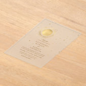 Celestial Midnight Moon Wedding アクリル招待状 (レイダウン)