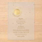 Celestial Midnight Moon Wedding アクリル招待状 (正面)