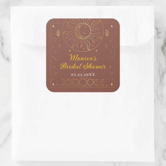 Celestial Midsummer Night's Dream Bridal Shower スクエアシール (バッグ)