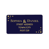 Celestial Minimalist Wedding RSVP Address Labels ラベル (正面)