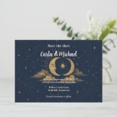 Celestial Moon and Stars Save the Date Invitation セーブザデート (スタンド正面)