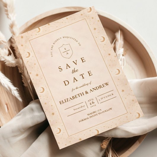 Celestial Moon And Stars Wedding セーブザデート