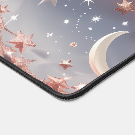 Celestial Moon Astrology – Marble White デスクマット (コーナー)