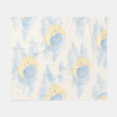 Celestial Moon Baby Fleece Blanket Soft Nursery フリースブランケット (正面(横))