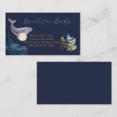 Celestial Moon Baby Shower Books for Baby カード | W (正面/裏面)