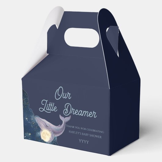 Celestial Moon Baby Shower Favor Box | Little Drea フェイバーボックス (正面)