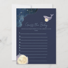 Celestial Moon Baby Shower Guess the Baby Game | W 招待状