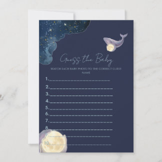Celestial Moon Baby Shower Guess the Baby Game | W 招待状