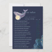 Celestial Moon Baby Shower Guess Who Game Card | W 招待状 (正面)