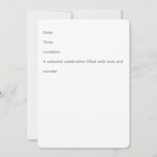 Celestial Moon Baby Shower Invitation 招待状 (裏面)