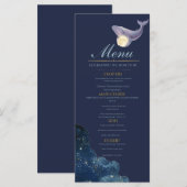 Celestial Moon Baby Shower Menu Card | Whale & Moo メニュー (正面/裏面)