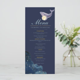 Celestial Moon Baby Shower Menu Card | Whale & Moo メニュー