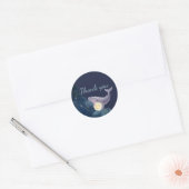 Celestial Moon Baby Shower Thank You ステッカー | Wh (封筒)