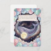 Celestial Moon Baby Shower Thank You Card (正面/裏面)