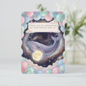 Celestial Moon Baby Shower Thank You Card (スタンド正面)