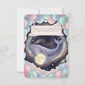 Celestial Moon Baby Shower Thank You Card (正面)
