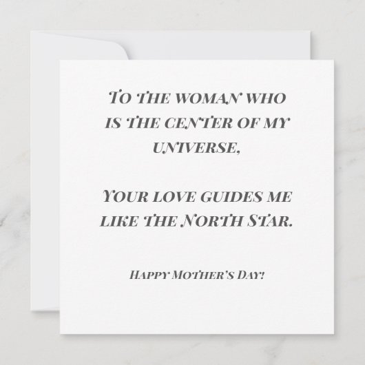 Celestial Moon Boho Mother's Day Card カード (裏面)