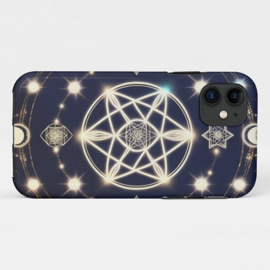 Celestial Moon Cycle Mandala – Sacred Geometry Case-Mate iPhoneケース (裏面(横))
