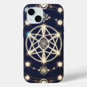 Celestial Moon Cycle Mandala – Sacred Geometry Case-Mate iPhoneケース (裏面)