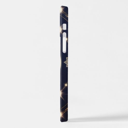 Celestial Moon Cycle Mandala – Sacred Geometry iPhoneケース (左側面)