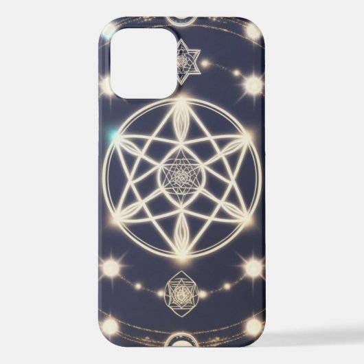 Celestial Moon Cycle Mandala – Sacred Geometry iPhoneケース (裏面)