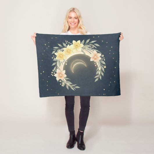 Celestial Moon & Daffodil Baby Fleece Blanket フリースブランケット (インサイチュ)