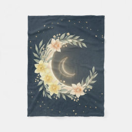 Celestial Moon & Daffodil Baby Fleece Blanket フリースブランケット