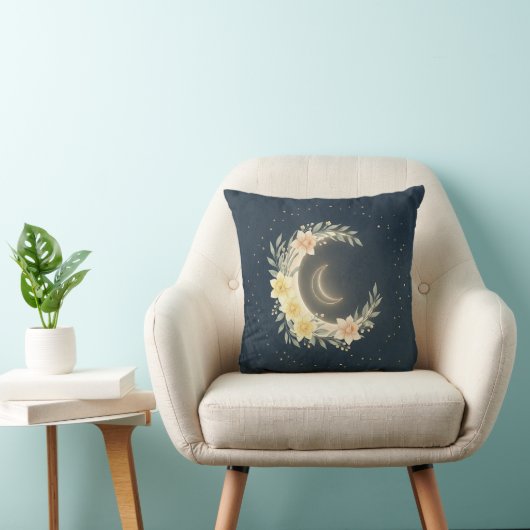 Celestial Moon & Daffodil Nursery Pillow クッション (椅子)