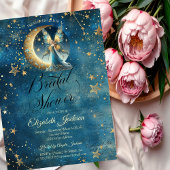 Celestial Moon Fairy Stars Bridal Shower 招待状