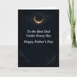 Celestial Moon Father’s Day Greeting Card for Dad カード