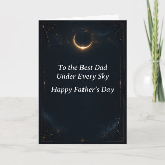 Celestial Moon Father’s Day Greeting Card for Dad カード