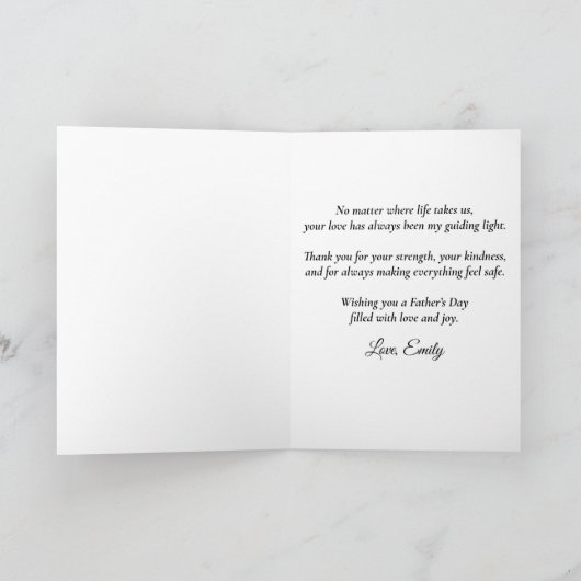 Celestial Moon Father’s Day Greeting Card for Dad カード (内部)