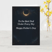 Celestial Moon Father’s Day Greeting Card for Dad カード (黄色い花)