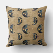 Celestial Moon Gold Starry Night Pattern (5) クッション (裏面)