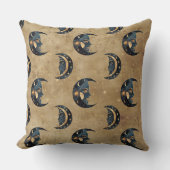 Celestial Moon Gold Starry Night Pattern (5) クッション (正面)
