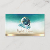 Celestial Moon Gold Stars Green 名刺 (正面)