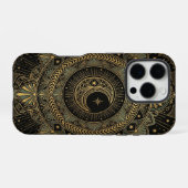 Celestial Moon Mandala | Art iPhone 16 Pro Case iPhoneケース (裏面横)