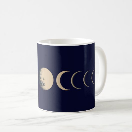 Celestial moon phase コーヒーマグカップ (正面右)