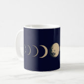 Celestial moon phase コーヒーマグカップ (正面左)