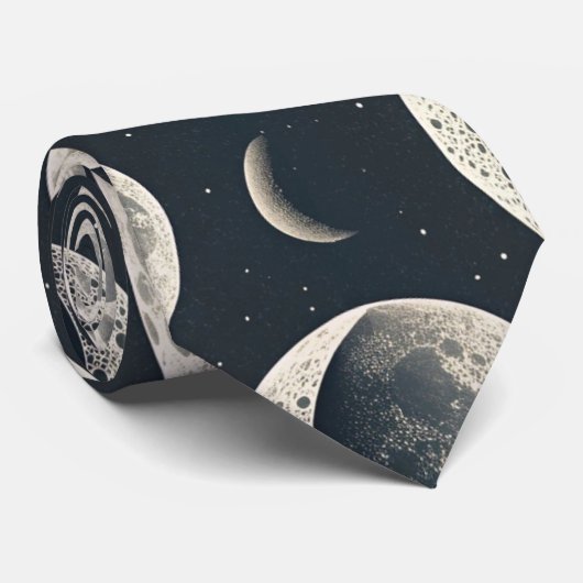Celestial Moon Phase (1) ネクタイ (ロール)