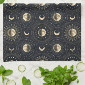 Celestial Moon Phase (4) キッチンタオル (折り畳み)