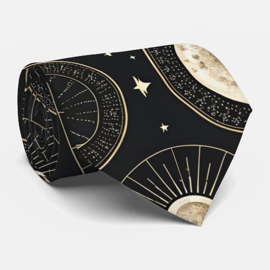 Celestial Moon Phase (5) ネクタイ (ロール)